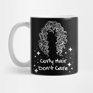 Cute Curly-Haired Women, Curly Hair Don't Care Mug